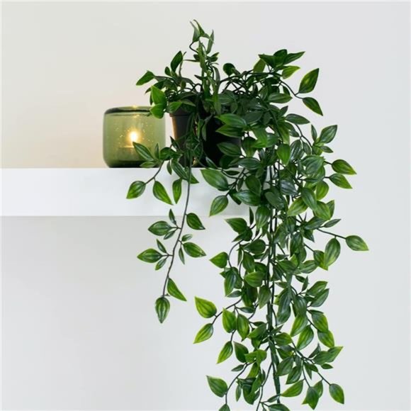 Artificial Hanging Plants 3 Pack Fake Potted Plants for Wall Home Room Office - Picture 2 of 6